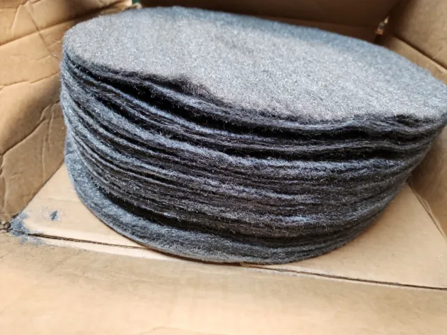 19" Steel Wool Buffer Pads MS1071, 1/2" Thick, Unknown Coarseness