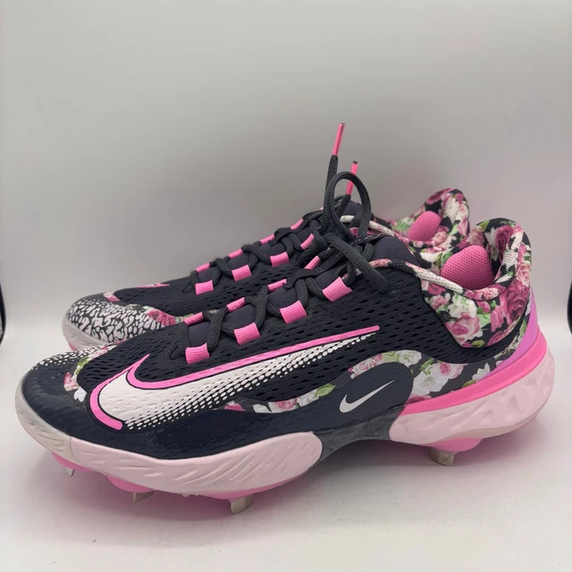 Nike Exclusive Alpha Huarache Elite 4 Baseball Cleats “Mother’s Day” Size 13.5 Nike Alpha Huarache Elite 4 Low Baseball Cleats White Gold  main image 4