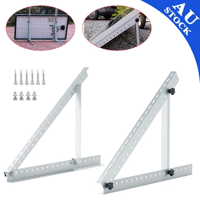 SOLAR PANEL MOUNTING Brackets Tilt Mount Roof Flat Surface Aluminum ...