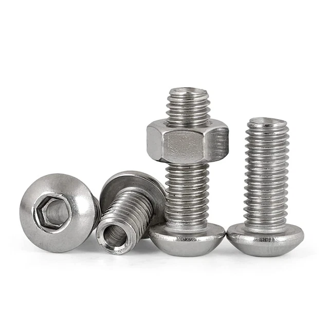 304 Stainless steel Button Head Hex Socket Hollow Screw Hollow Bolt With Nuts