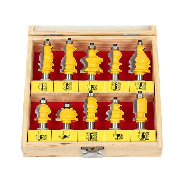 Jeu De 8 Embouts De Routeur Freud Pour Gabarit Incra - Dovetail Et Tige Droite 1/2"