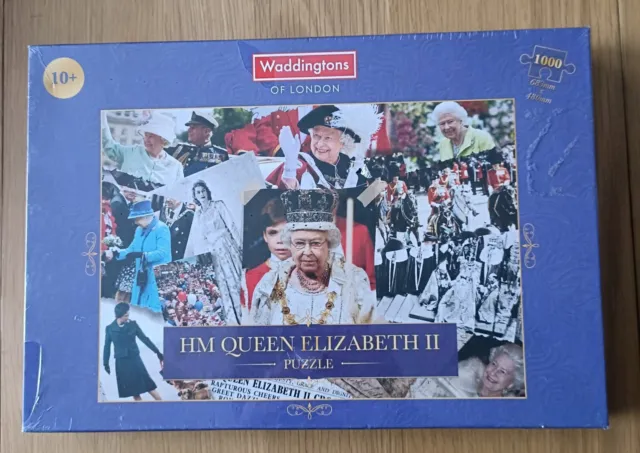 Waddingtons Of London HM Queen Elizabeth II 1000 Piece Puzzle - NEW AND SEALED