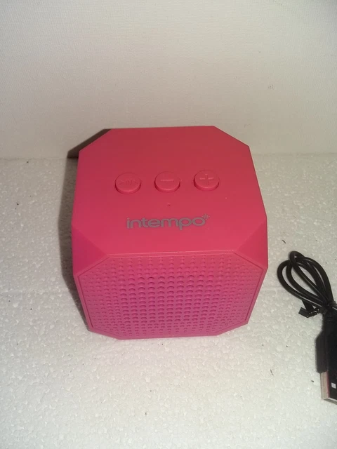 pink intempo bluetooth cube speaker