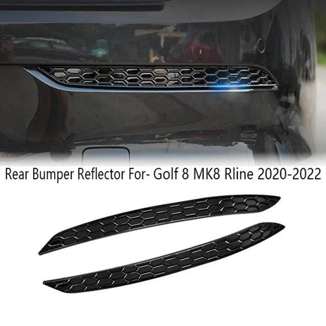 2 Strisce Riflettenti Nere Per Paraurti Posteriore Golf 8 MK8 (2020-2022) - Stile Nido D'Ape - Foto 5