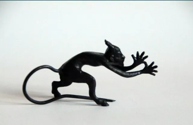 Vintage Soviet Cast iron Figurine Devil Satan Old SMALL Decorative