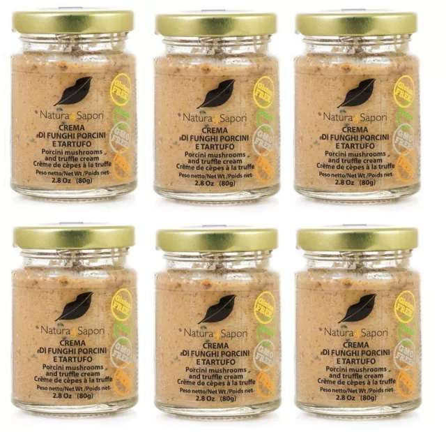 6x Natura e Sapori Crema Porcini e Tartufo Creme aus Steinpilzen und Trüffel 80g