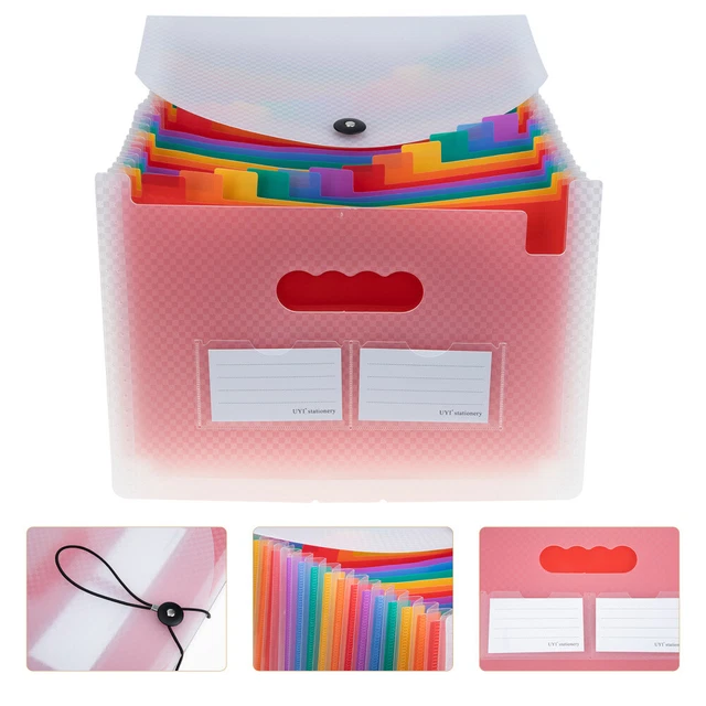 Organisateur Mural Pour Dossiers A4 - Lot De 2 Compartiments Modulaires Blancs, Plastique, Avec Crochets - 7