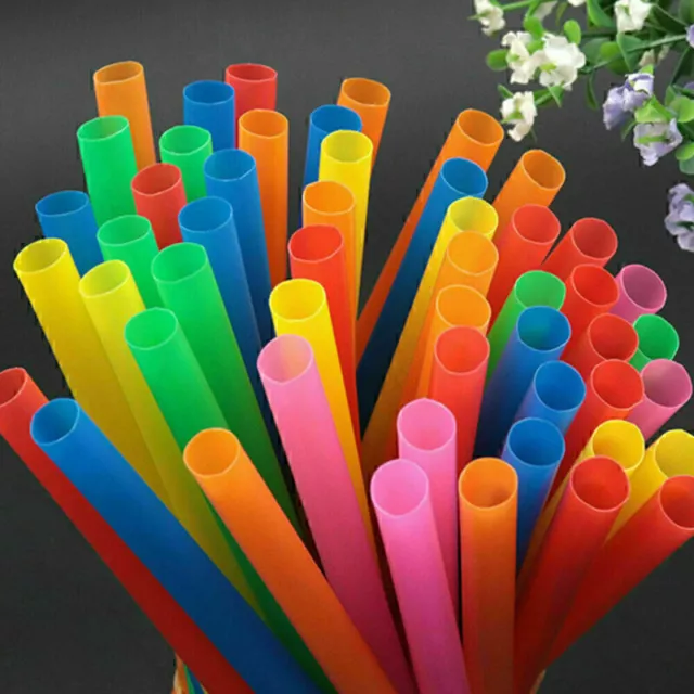 Pack of 100 straws Jumbo 190*10 mm in various plastic tubes SchwaWLOVE