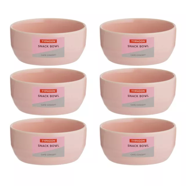 6pcs Typhoon Cafe Concept 9cm Pink Stoneware Fruits Nuts Salad Picnic Snack Bowl
