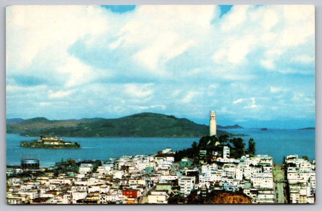 San Francisco Bay California Russ Building Scenic City Skyline Chrome Postcard