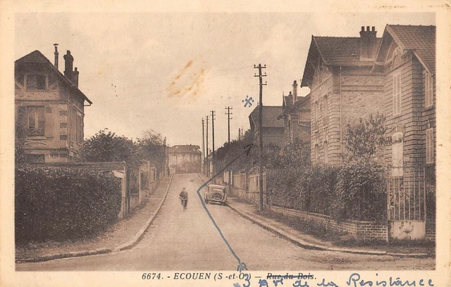 Cpa 95 Ecouen Rue Du Bois