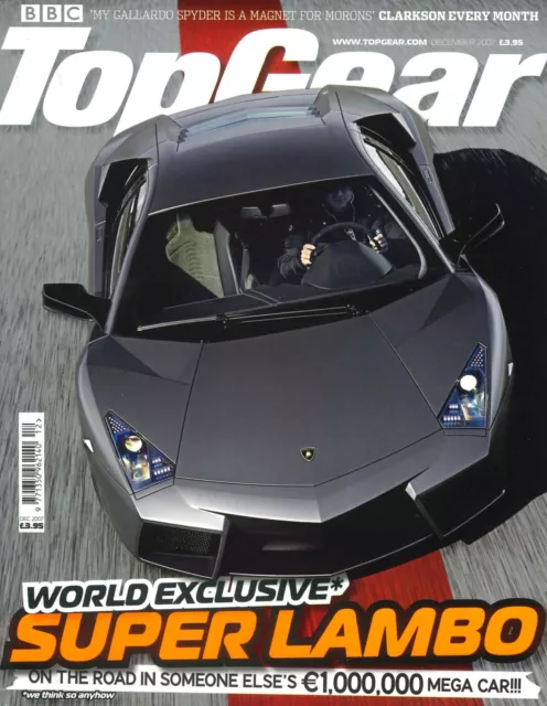 BBC Top Gear Magazine Issue #172, Lambo Reventon, Jaguar XF, Alfa 8C, Dec 2007