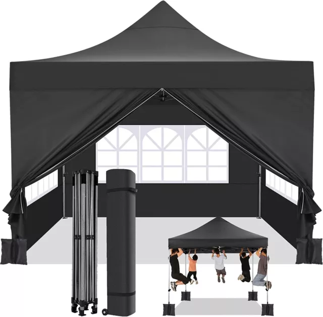 3x3M Pavillon wasserdicht Pop-Up Gartenpavillon Partyzelt Sonnenschutz Outdoor