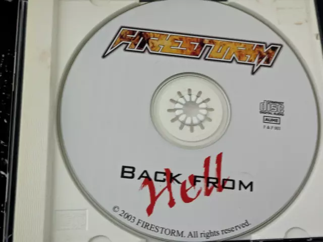 Firestorm - Back from hell - 2003 CD guter Zustand Heavy Metal Hard Rock Resurre 3