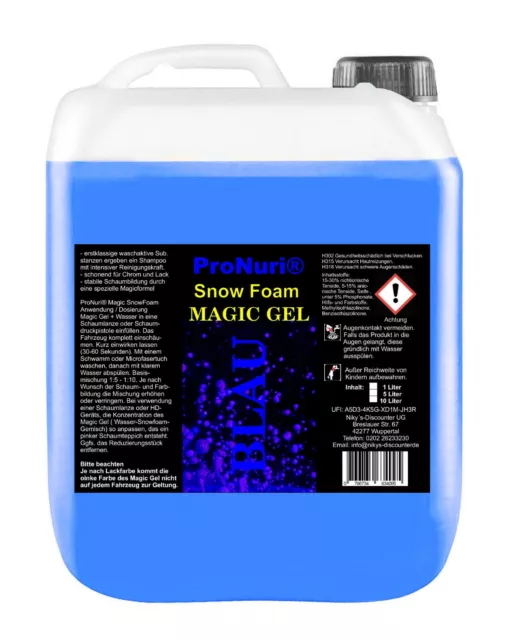 5 L PN Snow Foam Blau Snowfoam Aktivschaum Vorwäsche Shampoo Autowäsche