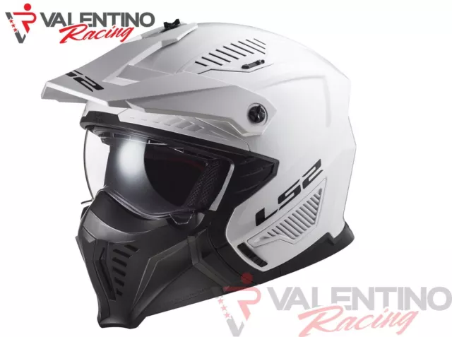 CASCO LS2 OF606 DRIFTER SOLID WHITE OMOL. 06 JET  TG. S  55/56 cm