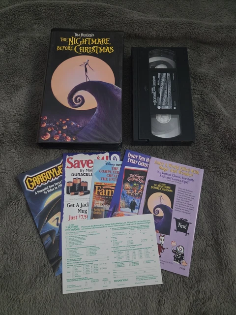 Italian Nightmare THE NIGHTMARE BEFORE Christmas 1994 Touchstone VHS Video Tape Works W ...