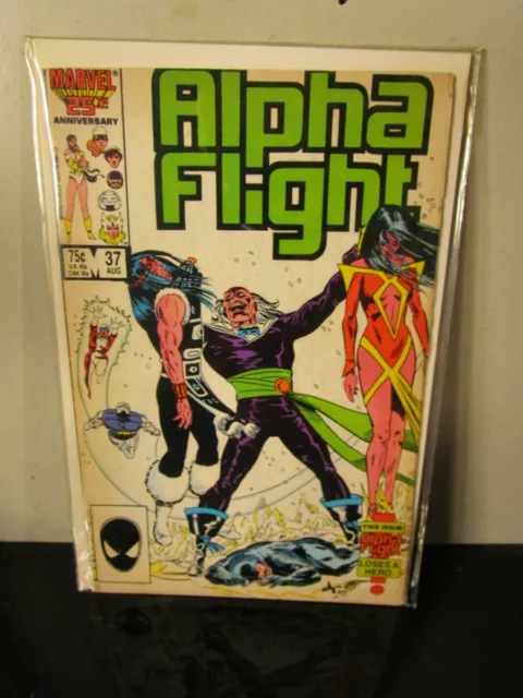 Marvel Alpha Flight 37 August 1986 Death Birth Mantlo Bagged Boarded~
