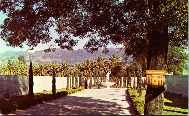 Italian Swiss Colony Winery Statue Bacchus God Wine Redwood Highway Postcard UNP Italian Swiss Colony Winery Statue Bacchus God Wine Redwood Highway Postcard UNP