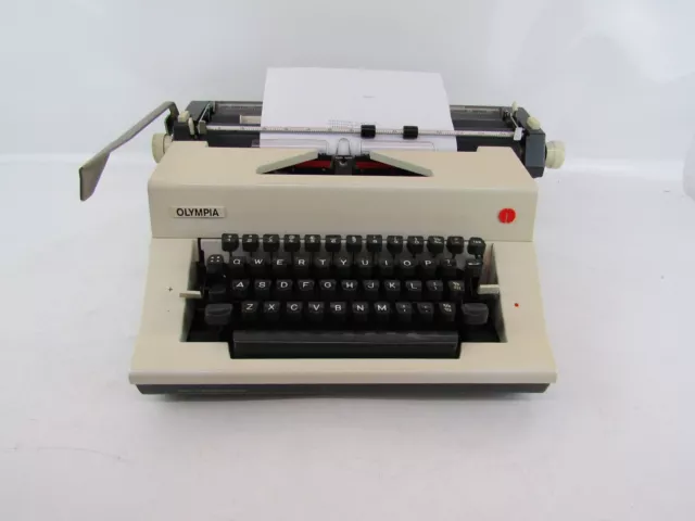 Vintage Olympia Typewriter No Case Unboxed Made In West Germany Working