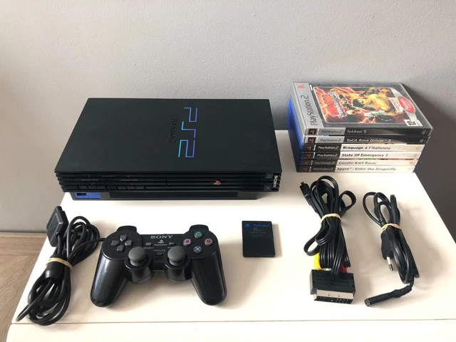 PlayStation 2 avec manette et jeux - Consoles