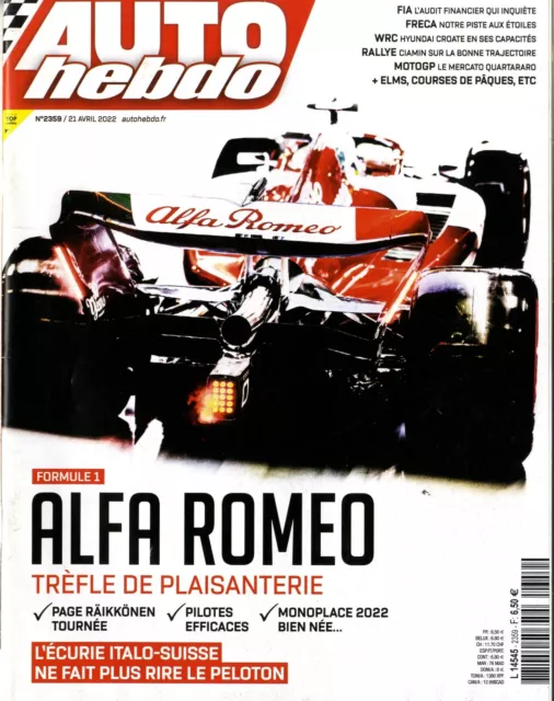 AUTO HEBDO n°2359 21/04/2022 ALFA ROMEO F1 ELMS 4H CASTELLET SUPER GT OKAYAMA