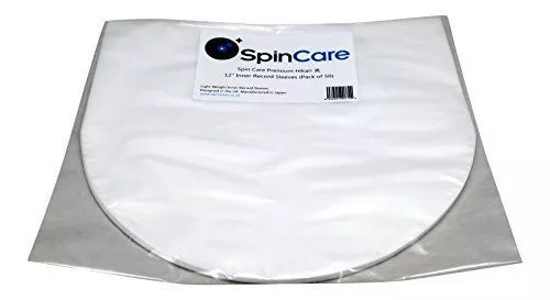 SPIN CARE PREMIUM 12" ANTI-STATIC HIKARI INNER VINYL RECORD SLEEVES x 50