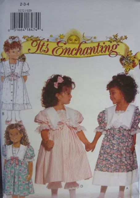 3272 Butterick SEWING Pattern Girls Fancy Dress UNCUT FF OOP SEW
