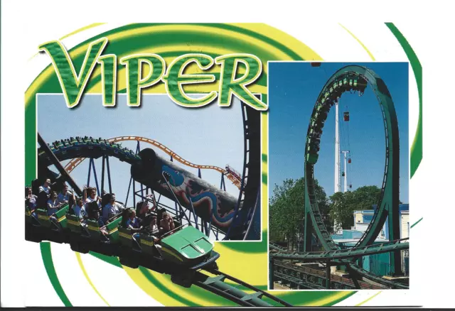 Viper,Venomous Steel Roller Coaster,Astroworld,Tx~Six Flags Amusement Park~5X7"