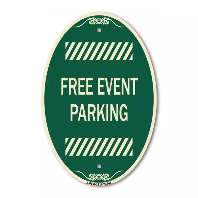 SignMission Designer Series Sign - Free Event Parking 12" x 18" Aluminum Sign