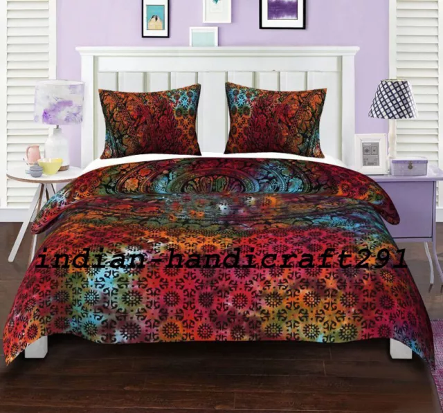 Éléphant Mandala Literie Set Indien Boho Couverture Doona Housse Couette