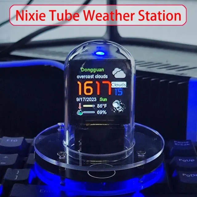 Nixie Tube Clock Smart Wifi Glow Diy Tube Clocks Cyberpunk Style Digital Table C