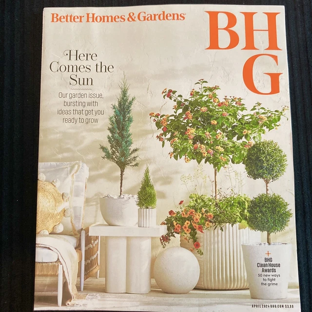 BETTER HOMES & Gardens Magazine April 2024 Clean House Awards Garden