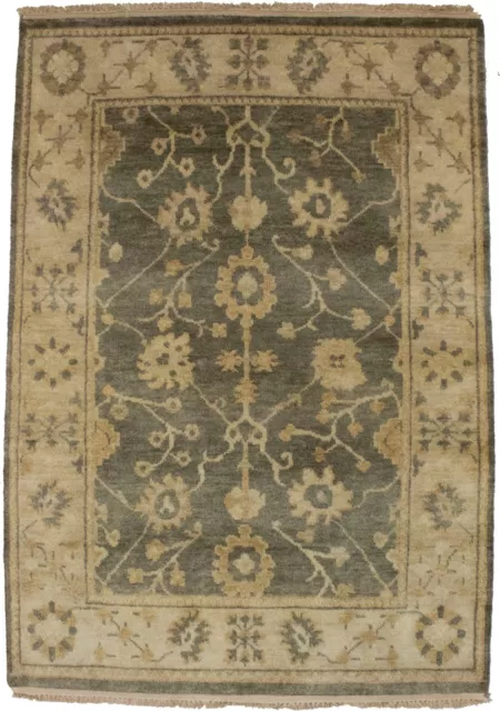 Classic Floral Vintage Style 4X6 Handmade Muted Oushak Oriental Rug Decor Carpet