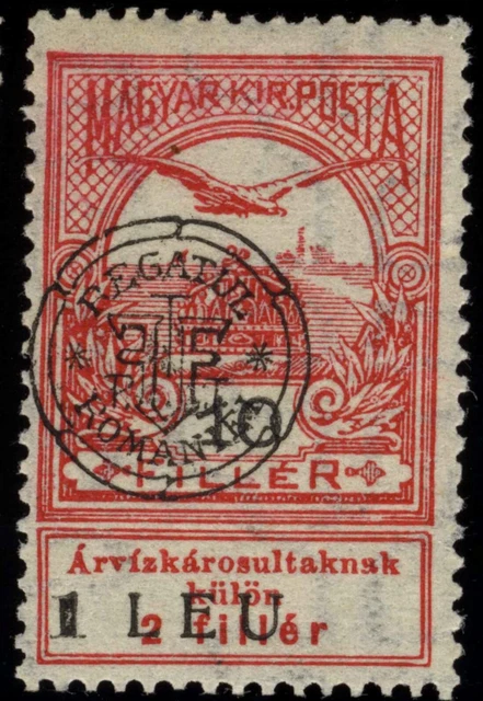 Romania Hungary 1919 CLUJ FLOOD shifted 10 FILL/1 L  GENUINE MNH OG