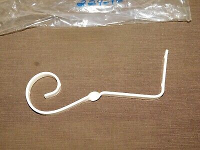 Vintage 7 1/2" Long Wrought Iron White Twisted  Plant Hook New Nos 2