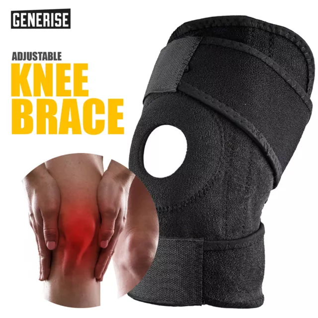 Knie Bandage Stütze Neopren Patella Stabilisierend Gürtel Verstellbar Riemen UK