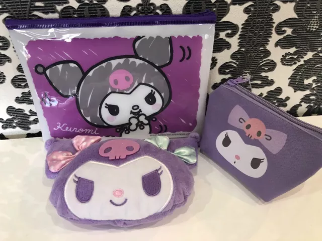 Sanrio My Melody Kuromi 15cm Accessory case Zip bag cute lovely Coin purse 3 SET