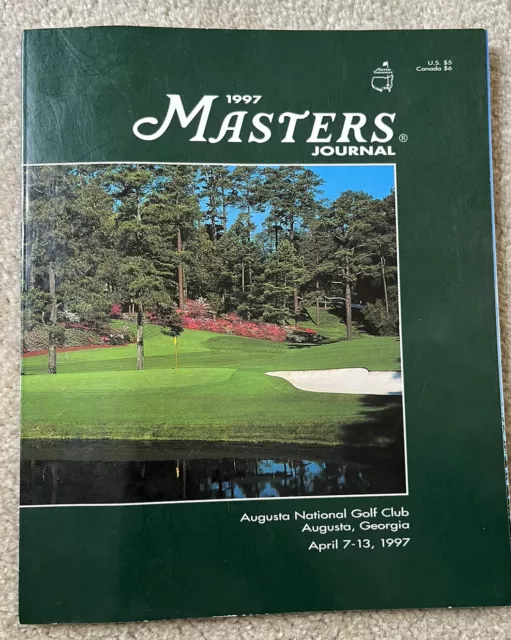 1997 THE MASTERS Journal. 1st Year Tiger Won. Augusta National Golf