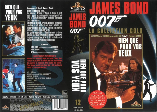 JAMES BOND - For Your Eyes Only (4) / French Video Sleeve / Mgm/Ua