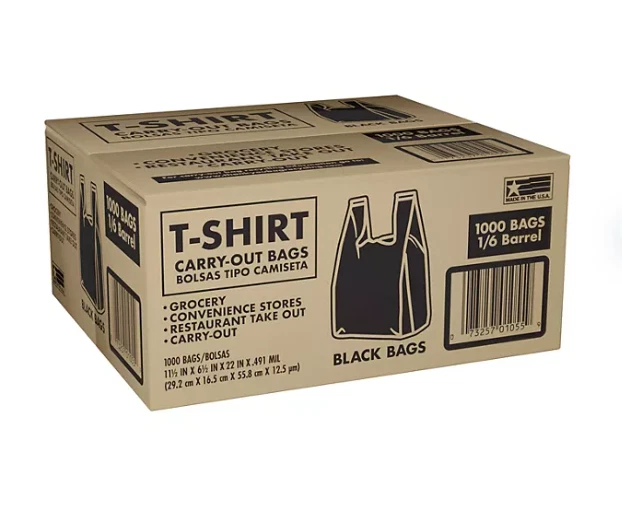 T-Shirt Thank You Plastic Grocery Store Shopping Carry Out Bag 1000ct Recyclable