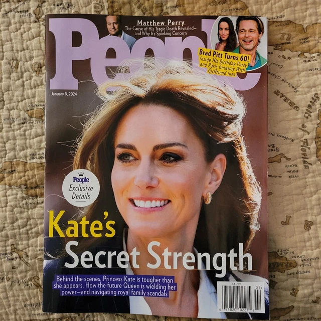 PEOPLE MAGAZINE JANUARY 8 2024 Kate'S Secret Strength BRAD PITT
