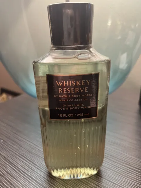 Bath & Body Works Whiskey Reserve 3 N 1 Hair Face and Body Wash Shower Gel Mens