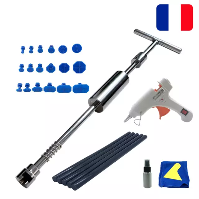 Kit Outils Débosselage Carrosserie sans Peinture Réparation Bosses Voiture 28pcs