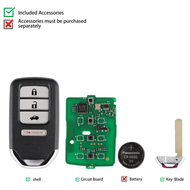 AUTEL Universal Smart Key for Honda Premium IKEYHD004AL 4Button for MaxiIM KM100
