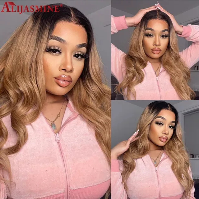 1B 27 Honey Blonde Brown Wig Body Wave 13x4 Lace Front Human Hair Wig Remy Hair