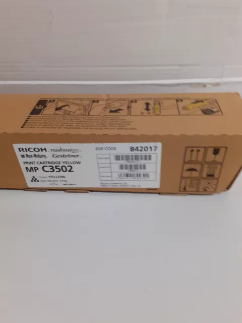 Cartouche de toner Ricoh MP C3502 jaune originale neuve.