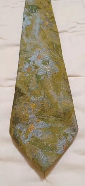 Cravatta Uomo MINERVA Misto Seta Ottime Condizioni Made in Italy Tie Silk Verde