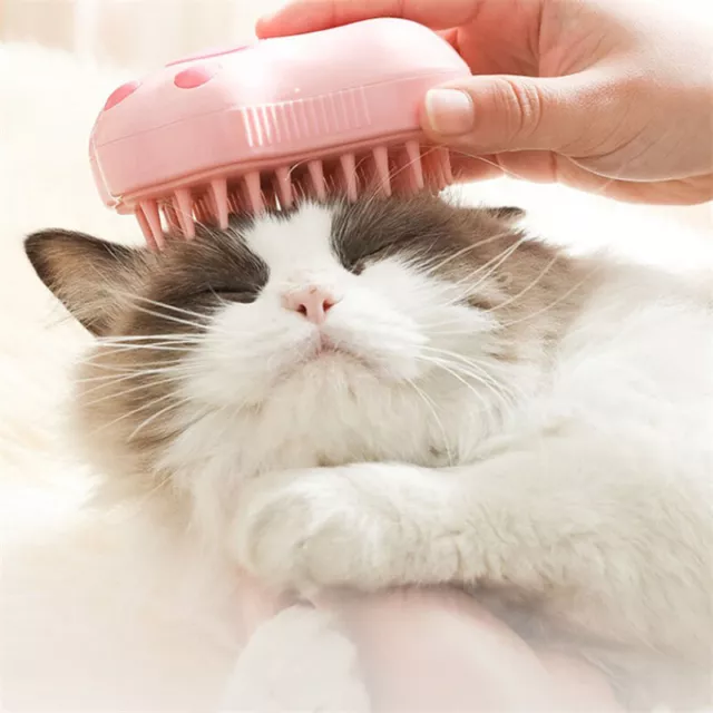 Pet Spray Comb Cute Paw Shape Steaming Spray Massaging Comb Grooming Supplies
