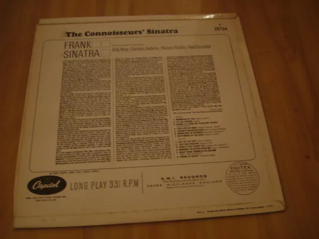 Frank Sinatra - The Connoisseurs' Sinatra  [Capitol) Mono/ 2